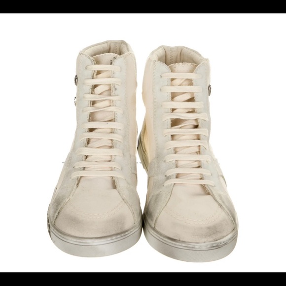 Saint Laurent size 43.5 high top used sneaker. - Picture 3 of 4